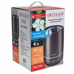 DELTA Увлажнитель воздуха ультразвуковой 30 Вт 4 л с керамическим фильтром DE-3705 черный