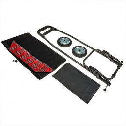 DELTA Тележка багажная ручная 50 кг DT-120 с металлическими колесами, бордовая с черным