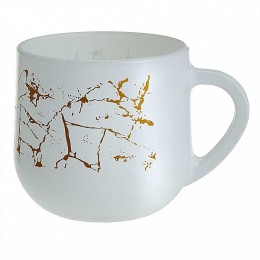 DELTA Кружка 320 мл 2022/DPP т/у Мрамор белый/золотой