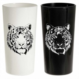 ДЕКОСТЕК Набор стаканов 250 мл 6 штук Тигр 1256/DPP черный/белый