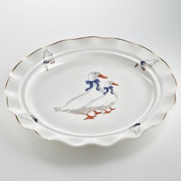 BEATRIX Блюдо для блинов с крышкой 28 см МН092H Гуси