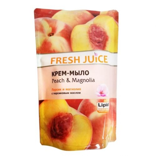 Жидкое гель-мыло Fresh Juice с глицерином персик и магнолия дой-пак 460мл