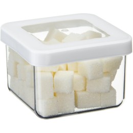 М-ПЛАСТИКА  Емкость для сыпучих 0,5л 10×10×7 см СТЕП БЕЛЫЙ М 1290