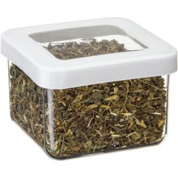 М-ПЛАСТИКА  Емкость для сыпучих 0,5л 10×10×7 см СТЕП БЕЛЫЙ М 1290