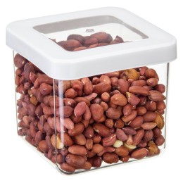 М-ПЛАСТИКА  Емкость для сыпучих 0,65л 10×10×9,5 см СТЕП БЕЛЫЙ М 1291