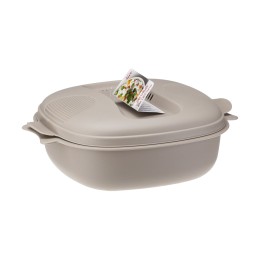 М-ПЛАСТИКА Кастрюля для СВЧ 1,6л КАПУЧИНО М 1411