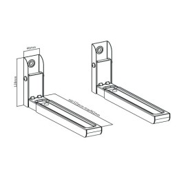 ULTRAMOUNTS Кронштейн для микроволновой печи Черный 888B