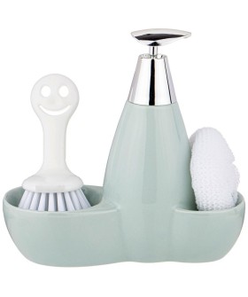 Lefard Дозатор Для Моющего Средства 500 Мл + Губка И Щетка 20*9*18 См 755-219