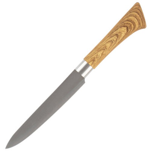 Нож с пластиковой рукояткой под дерево FORESTA универсальный 12,6 см. 103563-SK