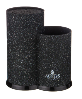 Lefard Подставка Для Ножей Agness Black Marble Универсальная,20*12*22см. 911-685