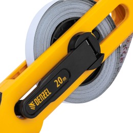 Denzel Рулетка геодезическая 20 м х 13 мм, открытый корпус, металлическая лента 31490