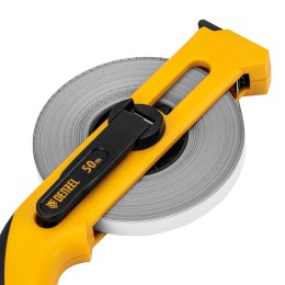 Denzel Рулетка геодезическая 50 м х 13 мм, открытый корпус, металлическая лента 31492