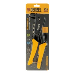 Denzel Заклепочник ручной, 255 мм, литой, усиленный, заклепки 2,4-3,2-4,0-4,8 мм 40441