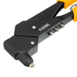 Denzel Заклепочник ручной, 285 мм, поворотный, 0-360, заклепки 2,4-3,2-4,0-4,8 мм 40442