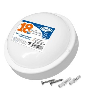 IONICH Светидиодный ЖКХ светильник 18Вт Круг ILED-SMD2835-СПП-18-1440-230-6.5-IP65-R 1471