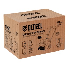Denzel Бензиновая снегоуборочная машина SB 460, 99cc, ручной старт 97650