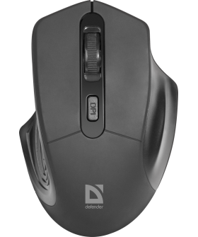 Defender Беспроводная оптическая мышь Datum MB-345 черный,4 кнопки, 800-1600 dpi Defender Беспроводная оптическая мышь Datum MB-345 черный,4 кнопки, 800-1600 dpi