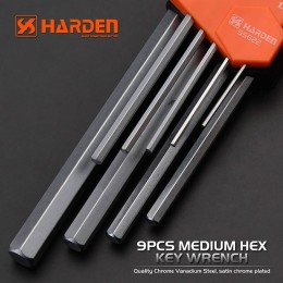 HARDEN Набор длинных шестигранных ключей звездочка типа Г 9шт. 540605