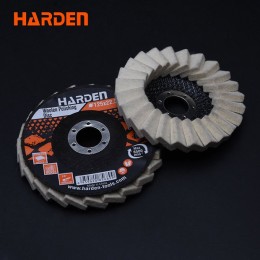 HARDEN Диск лепестковый войлочный для болгарки 125х22.2мм 611942