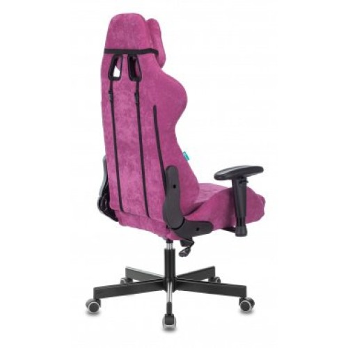 Кресло игровое Бюрократ Zombie VIKING KNIGHT Fabric малиновый Light-15 с подголов. крестовина металл 1372997