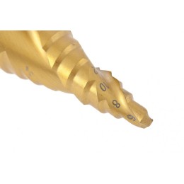 Matrix Сверло ступенчатое, 6-8-10-12-14-16-18-20-22-24-26-28-30 мм, HSS, спиральный профиль, трехгранный хвостовик 72357