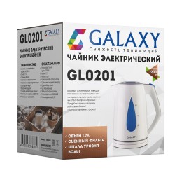 GALAXY Электрический чайник GL0201 (голубой)