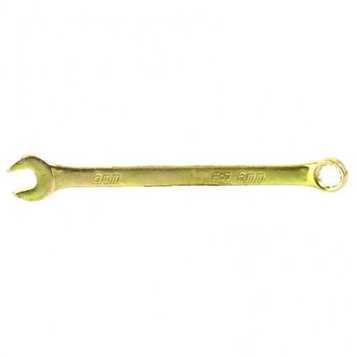 Ключ комбинированный, 11 мм, желтый цинк Сибртех 14977