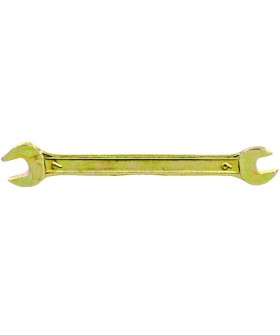 СИБРТЕХ Ключ рожковый, 8 х 9 мм, желтый цинк. 14302