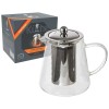 Чайник заварочный AROMA, объем:750 мл (боросиликатное стекло, нерж.сталь) Mallony 008247