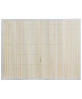 MALLONY Бамбуковая салфетка для сервировки стола 30х40 см BM-06, бело-коричневая 312351