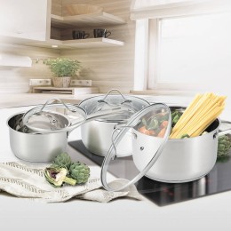 MAESTRO Набор кастрюль (6пр.) 3519-6M (1,8л,2,5л,3,4л)