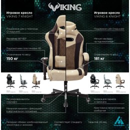 Бюрократ Кресло игровое  Zombie VIKING 7 KNIGHT Fabric серый Loft 1430469