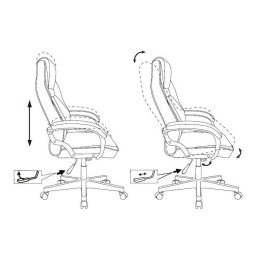 Бюрократ Кресло игровое Zombie DRIVER черный/голубой