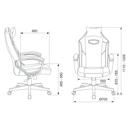 Бюрократ Кресло игровое Zombie HERO BATZONE черный 1535446