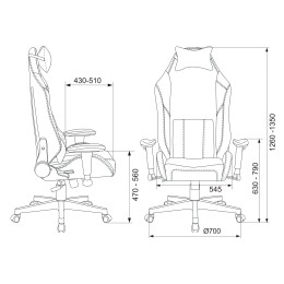 Бюрократ Кресло игровое Zombie EPIC PRO Edition белый/зеленый