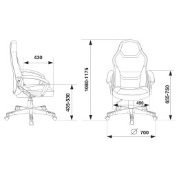 Бюрократ Кресло игровое Zombie 10 черный/красный 1584179