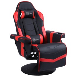 Cactus Кресло игровое CS-CHR-GS200BLR черный/красный сиденье черный/красный эко.кожа