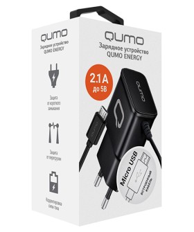 Qumo Сетевое зарядное устройство Energy (Charger 0025) 2.1A