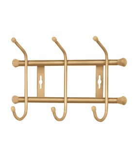 НИКА Вешалка настенная 284х188 мм 3 крючка ВН3/З золото НИКА Вешалка настенная 284х188 мм 3 крючка ВН3/З золото