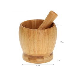 KINGHOFF Ступка с пестиком бамбук KH-1617