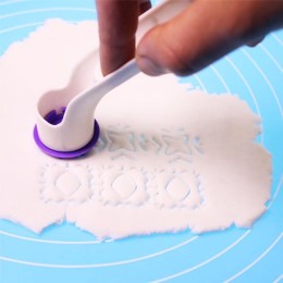 WEBBER Набор выемок кондитерских для мастики, марципана и теста 8 насадок BE-0358 белый с лавандовым