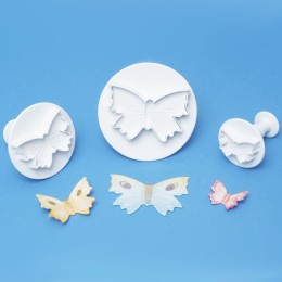 WEBBER Набор плунжеров кондитерских 3 штуки BE-0364 Бабочки темно-розовый