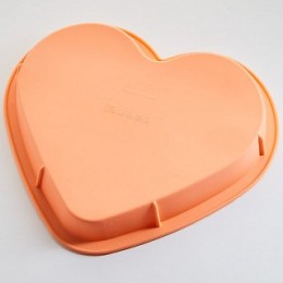 ALPENKOK Форма 28,5х25,5х3,3см  AK-6103S Сердце поэта персиковая