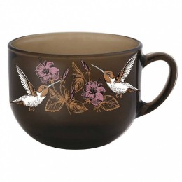 ДЕКОСТЕК Бульонница с ручкой 670 мл БАБОЧКИ&ПТИЦЫ ДЫМКА 50045