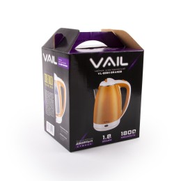 VAIL Электрический чайник VL-5554 оранж.1,8л