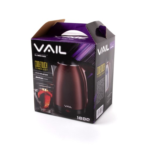 Электрический чайник Vail VL-5554 красный 1,8л