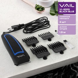 VAIL Машинка для стрижки VL-6003 black-blue