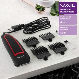 VAIL Машинка для стрижки VL-6003 black-red