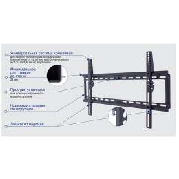 Kromax Кронштейн для телевизора IDEAL-1 BLACK