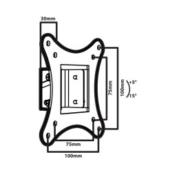 TUAREX Настенный кронштейн для LED/LCD телевизоров ALTA-101 BLACK